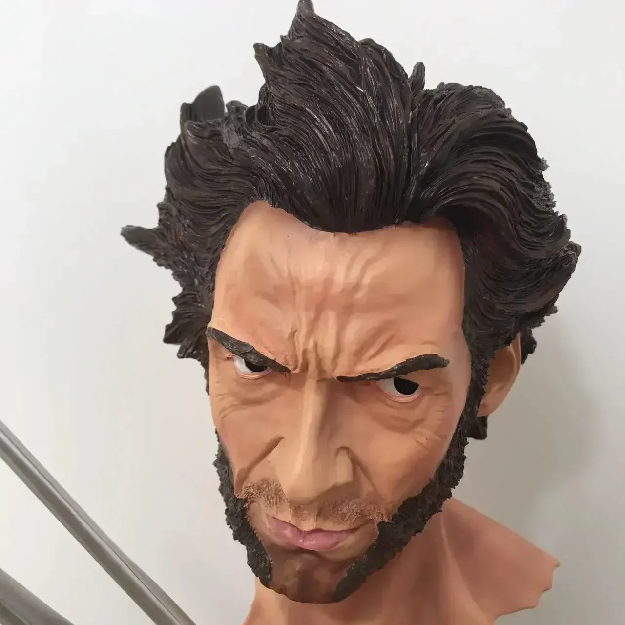 

30cm Anime Wolverine wolf man Hero X-Men Bust Head portrait 1/6 Resin Figure statue Model Collectible home decoration gift