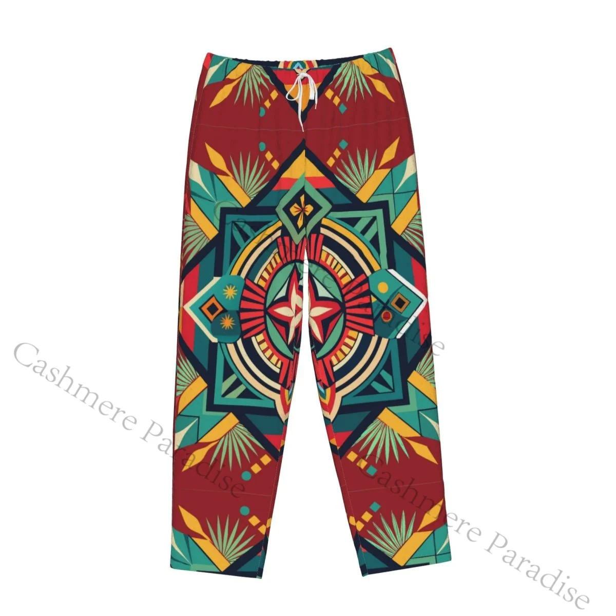 Aztec Ethnic Flannel Pajama Pants for Women Soft Warm Sleep Pants with Elastic Waistband