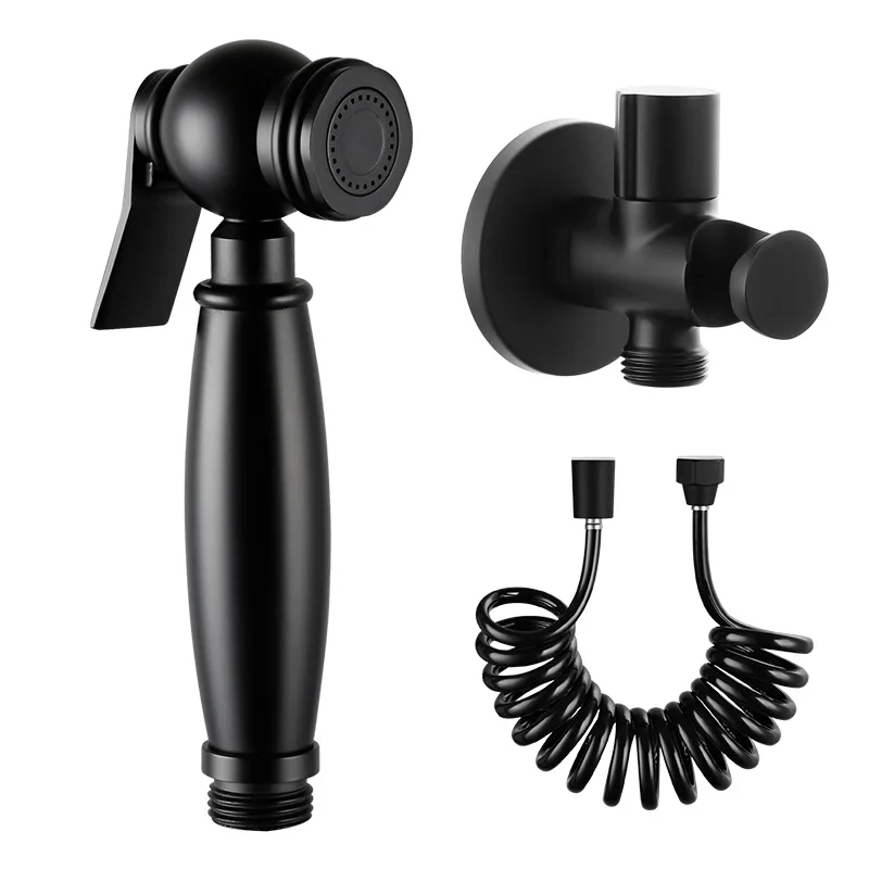 

Brass Black Dishwasher Switch Angle Valve One One Featuring Bracket Base Sub Black TPU Spring Tube Set for Bathroom