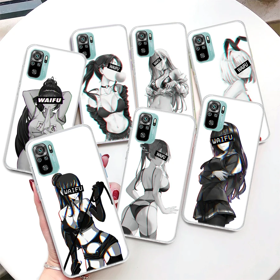 Sugoi Senpai Anime Waifu Sexy Girl Coque Phone Case For Xiaomi Redmi Note 13 12S 12 11S 11T 11E Pro Plus 11 10 10S 9 9S 8 8T 5G 