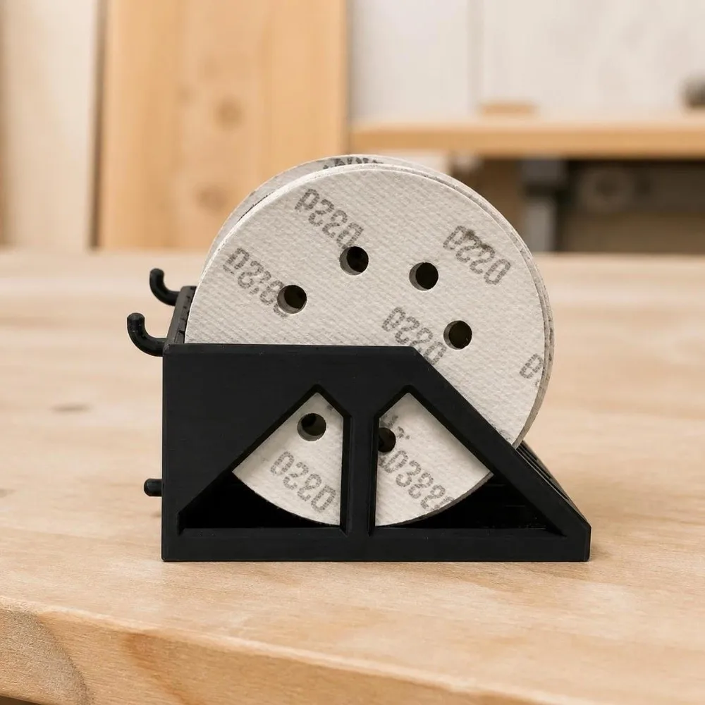 5 Slots Sand Paper Storage Rack Creative Large Capacity Polishing Tool Organizer Lightweight 3D Printed Desktop Document Shelf