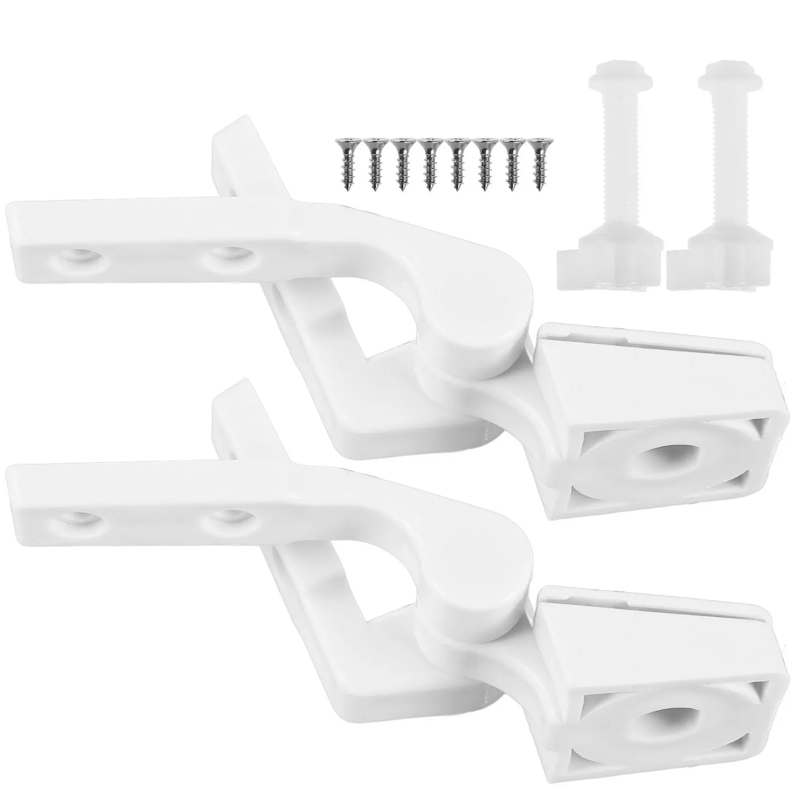 

Комплект из 2 шарниров для унитаза, пластиковые болты, гайки, винты, сменная фурнитура для ремонта сиденья унитаза, простая установка, длительный срок службы