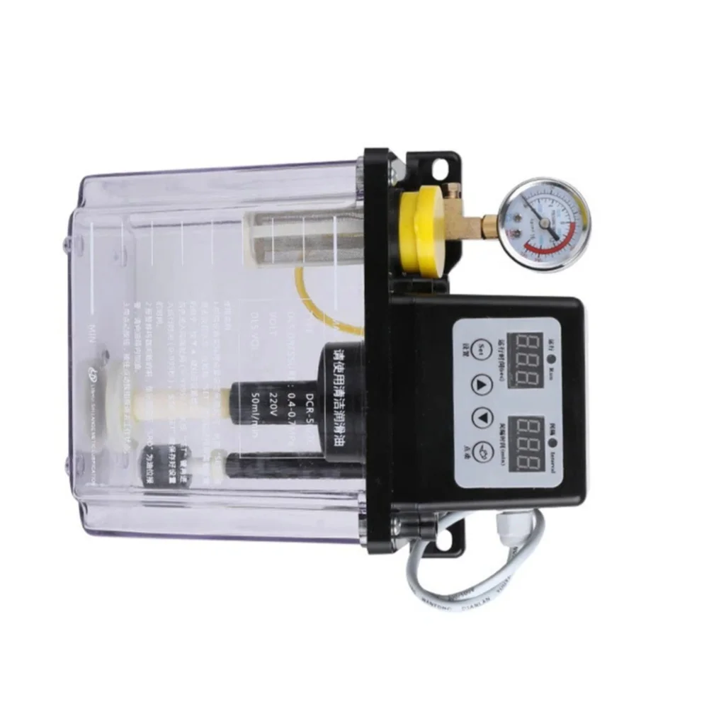 Electromagnetic Lubrication Pump for CNC Machines 110V 1L Oil Capacity 50ml/min Flow Rate Suitable for Lathes and Mills