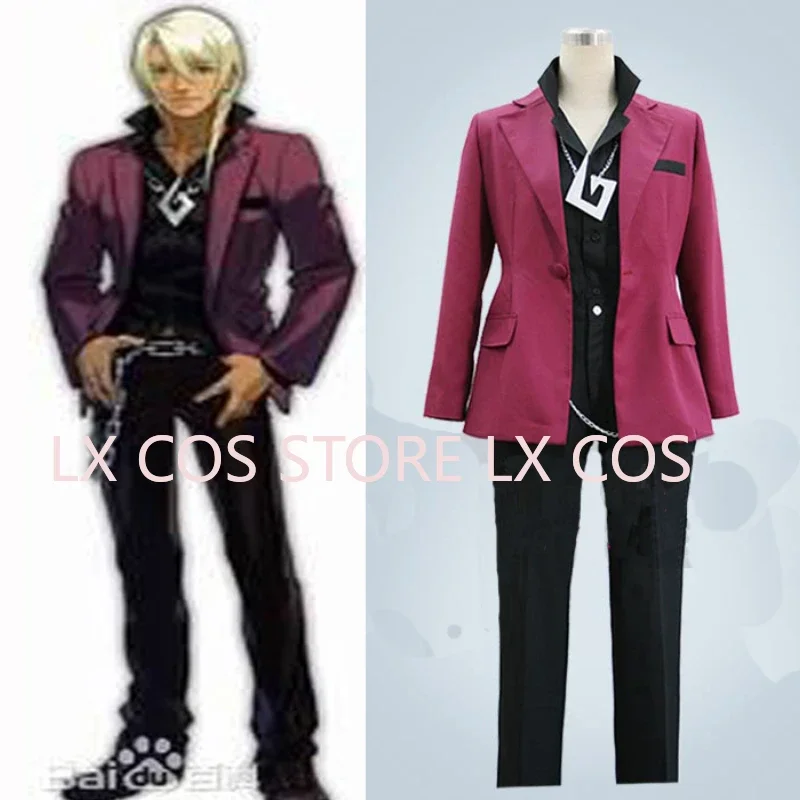 Apollo Justice Ace Attorney  Klavier Gavin Justice Cosplay Costume Set Custom size