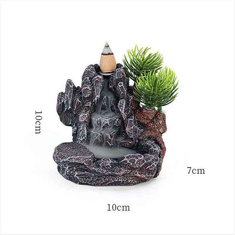 Backflow Incense Holder Waterfall Incense Burner Home Decor Aromatherapy Ornament Incense Cones with Backflow Incense Cones image 6