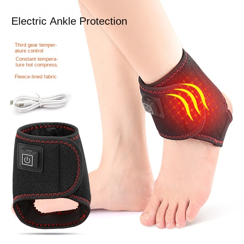 Lntelligent Temperature Control USB Electric Heating Foot Muffs Foot and Ankle Sports Protective Gear Warm Belt Ankle Muffs