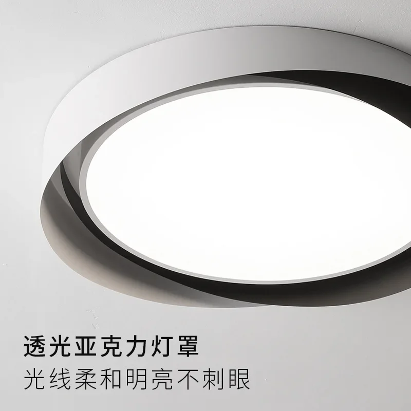 مصباح سقف غرفة النوم الإيطالي البسيط، مصباح LED لحماية العين المستديرة من الشمال الإبداعي