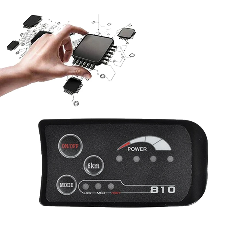 SM 6PIN S810 E-Bike LED Display Meter 36V IP65 UART Protocol For Electric Bicycle Electric Bike Meter Parts