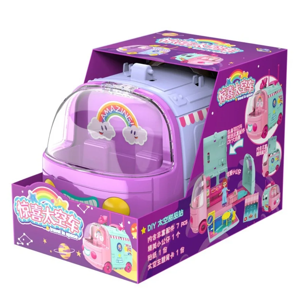 New Surprise Space Car Parent-Unisex Simulated Interactive DIY Multi-scene Kitchen Washing Micro Splicing Children Gift