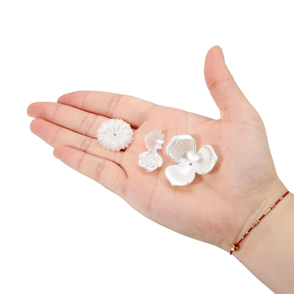 Right Road New High-end 20 Pcs/pack Imitation Pearl Flower Holder Separated Pearl Decoration DIY Hair Accessories Wholesale