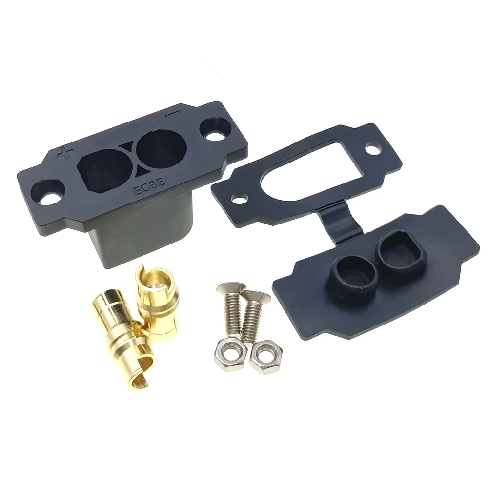 Quick Charge Mountable Plug EC8-F EC8E-M EC8 Male With Cover High Current 100A Connector Panel Mount Retainable Power Plug