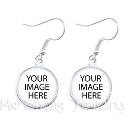 Foto personalizada brincos de gota brincos personalizados foto de seu bebê criança mãe pai avô amado um presente para o membro da família