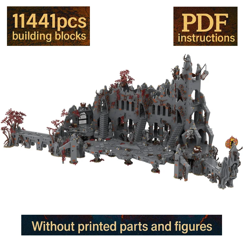 

Educational Toys Gift Fantasy Dark Fortress Castle Model Building Blocks Set DIY Assembly Bricks Architecture Collection