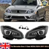 MAGICKIT 2007 2011 메르세데스 C 클래스 W204 S204 C300 C350 용 프로젝터 헤드라이트, LED 헤드램프, 자동차 액세서리 2