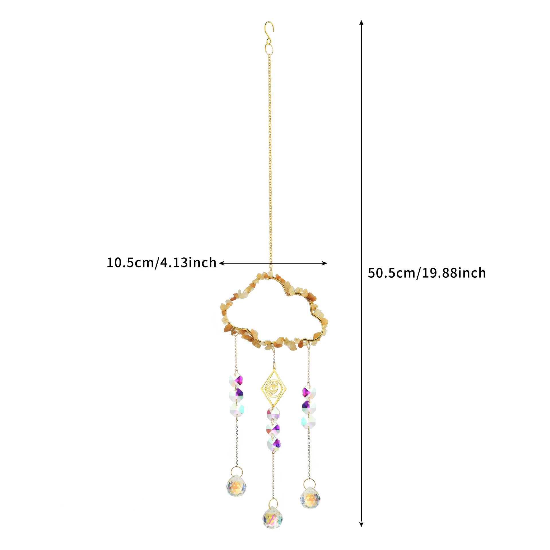 

Crystals Sun Catcher Hanging Suncatchers Beads Chain Sphere Chandelier Lamps Natural Crystal Sun Catcher Wind Chime