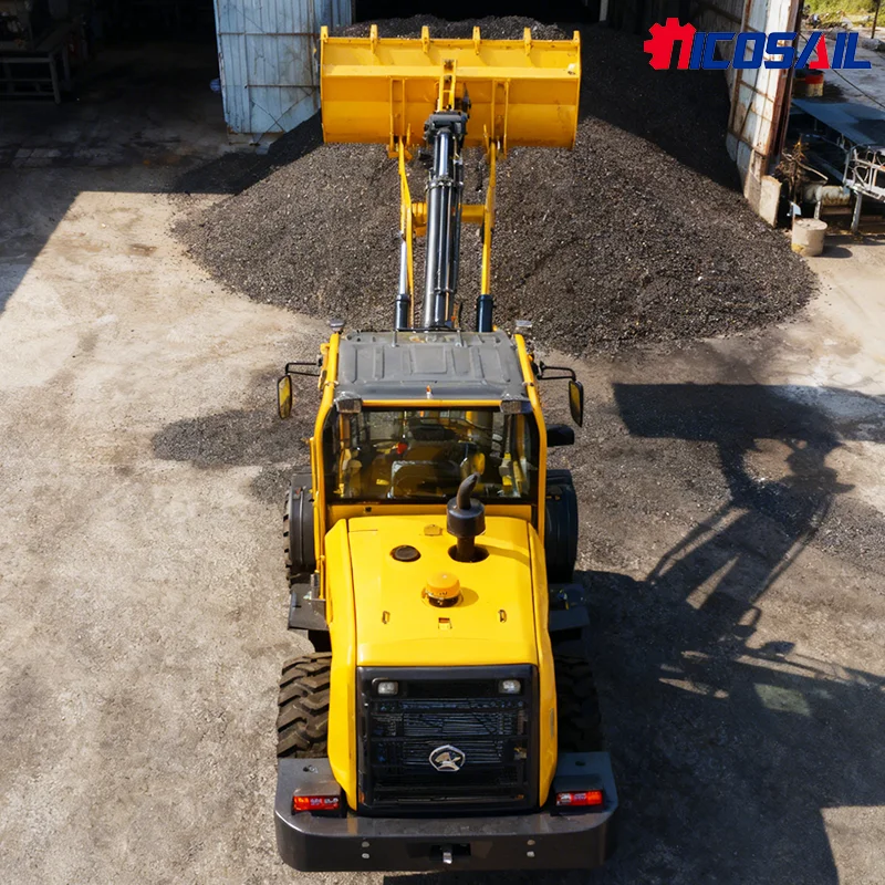Europe Best Sale Mini Loader Cheap Wheel Loader Farm Home Compact Loader Extended Telescopic Arm 2 Ton Kubota Engine Loader