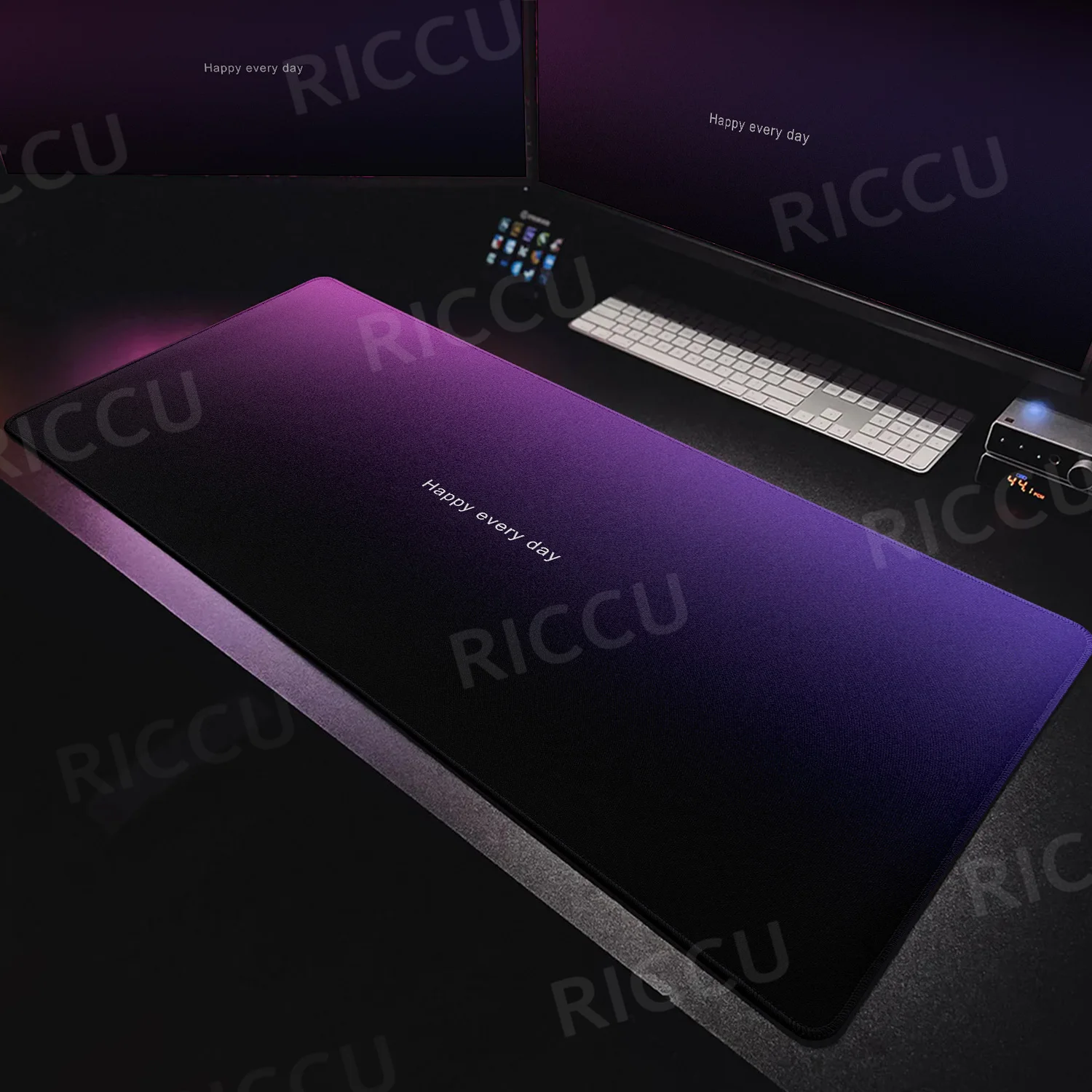 PC Gamer Mousepad Gradient Color Art Mouse Pad Large Black Mat Non-slip Rubber Simplicity Rug Hot Desk Design Mousepads 100x50cm