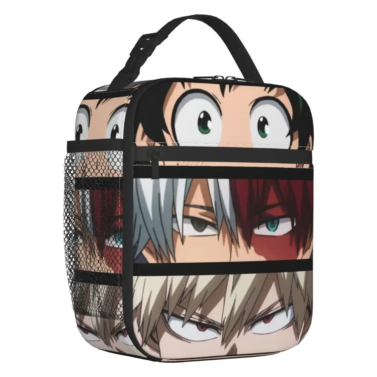 MHA Deku Todoroki And Bakugo Eye Insulated Lunch Bag for Office My Hero Academia Resuable Thermal Cooler Bento Box Women Kids