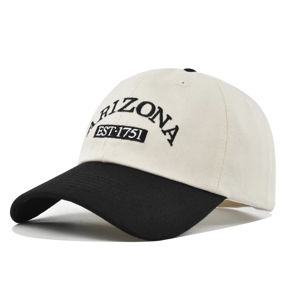 1pc ''ARIZONA'' Embroidered Duckbill Cap with Personalized Letters for Men and Women, Baseball Cap Suitable for Outdoor Sports