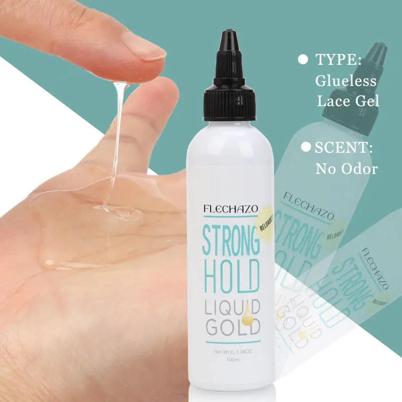 Clear Liquid Gold Lace Pruik Lijm Voor Kale Pet Beginnersvriendelijke Sterke Grip Kant Zelfklevende Gel Haarband En Pruik Cap Gemakkelijk Aan Te Brengen