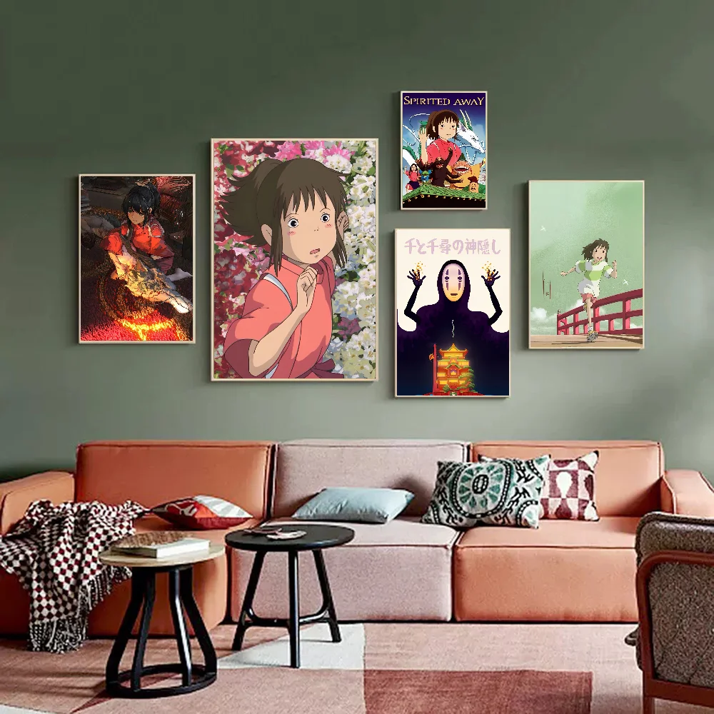 Anime S-Spirited A-Away Whitepaper Poster HD Quality Poster Wall Art Painting Study Room Wall Decor