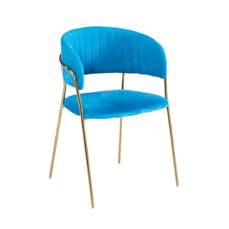 

Luxury Nordic Simple Wrought Iron Leisure Chair Coffee Shop Manicure Shop with Armrest Backrest Dressing Chair Dressing Stool