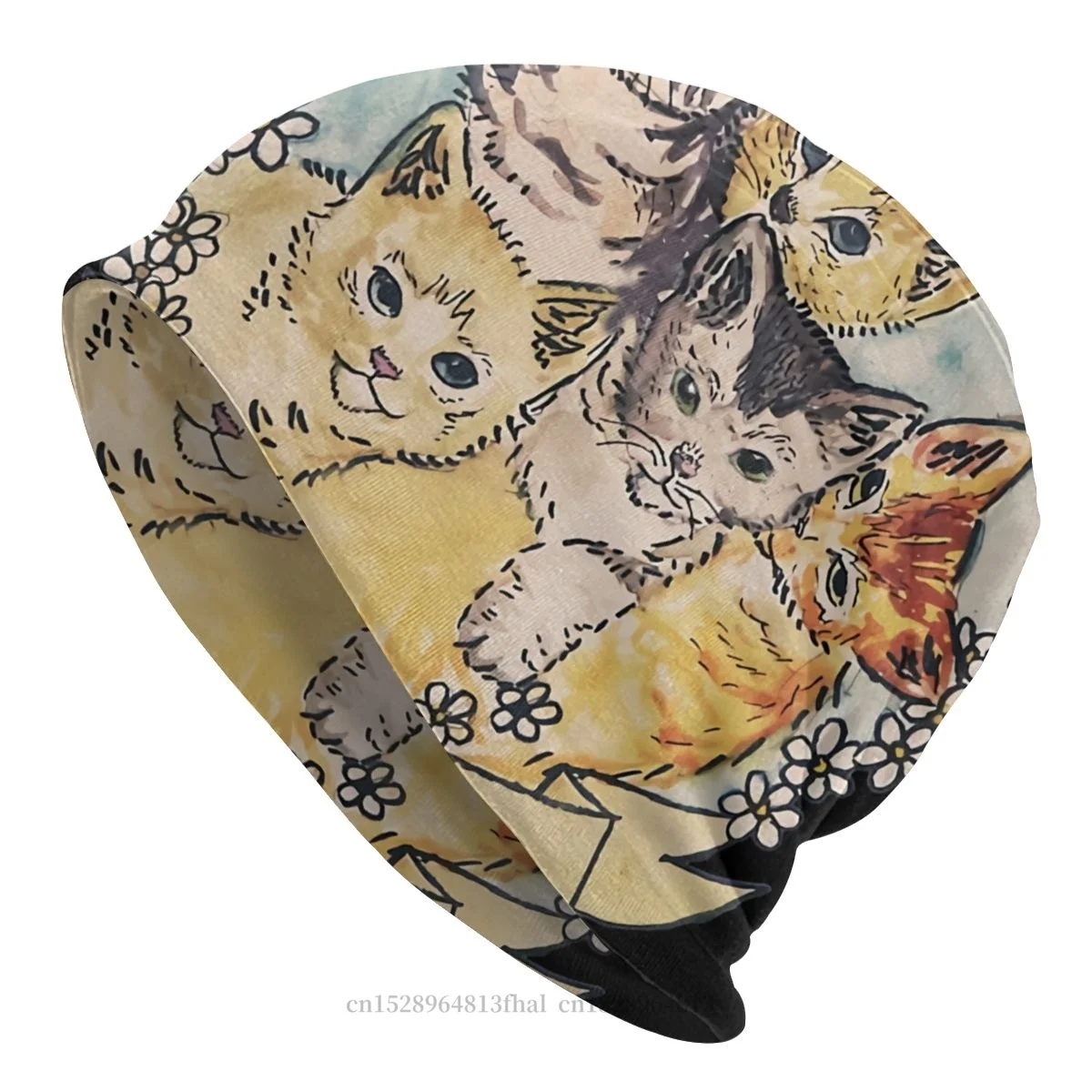 Art Autumn Spring Hats Cats Against Cat Calls Original Thin Hat Bonnet Hipster Skullies Beanies Caps Men Women's Earmuffs