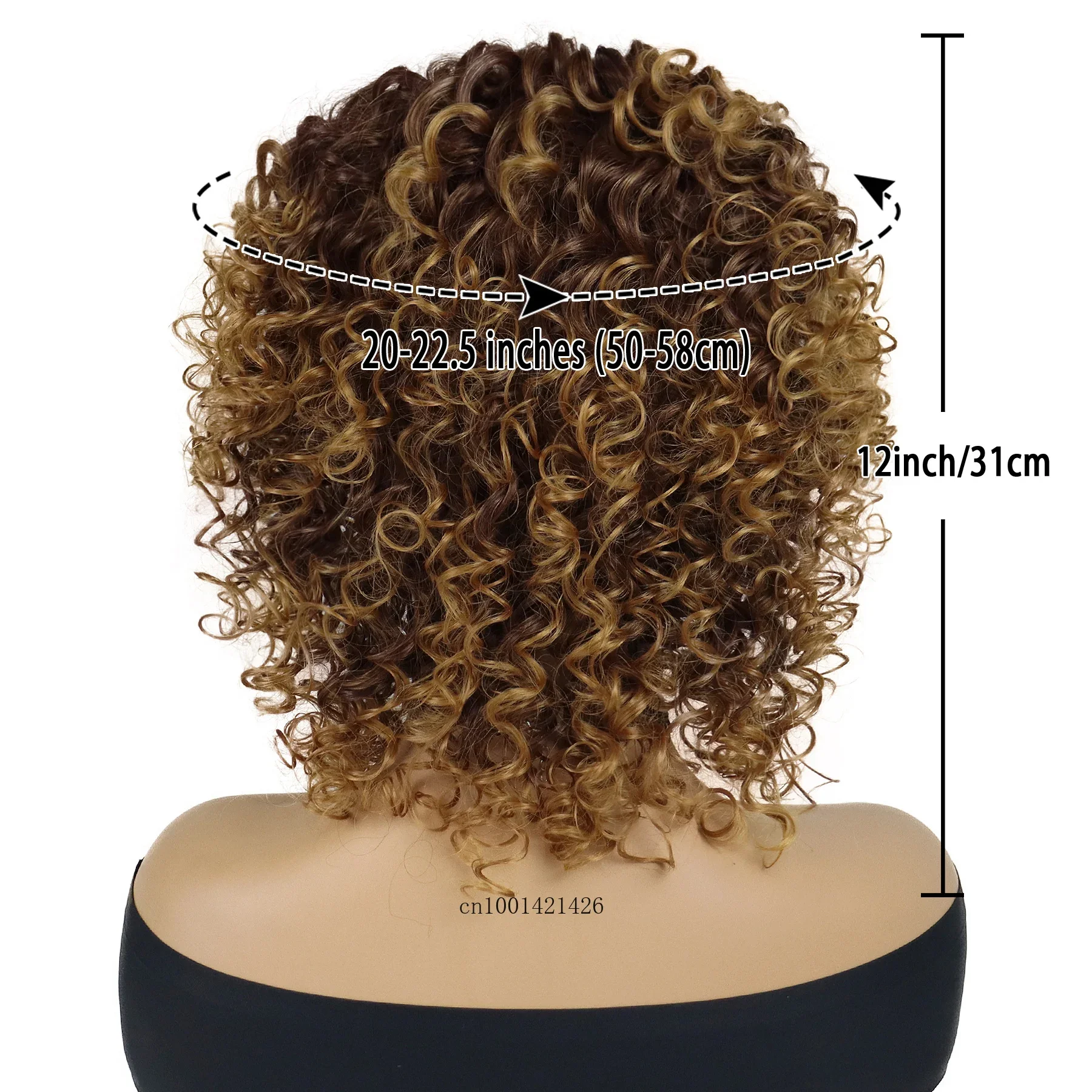 Synthetic Curly Wigs for Black Women Water Wave Afro Wigs with Side Bangs Natural Hairstyles Daily Looking Hair Replacement Wigs