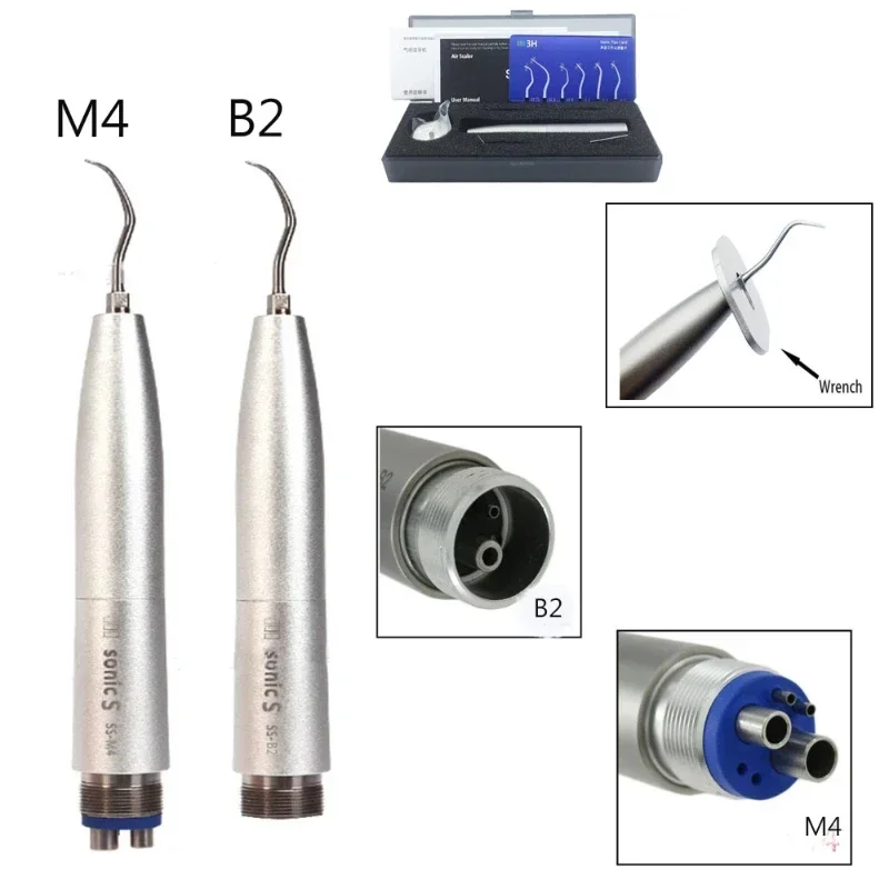 Handpiece dental inovador do escalador do ar, 3 pontas a limpeza dental revolucionária e o processo do alvejante, B2, M4