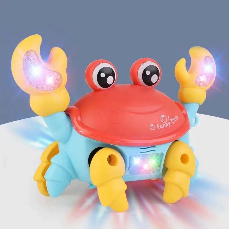 

Электрическая игрушка-краб со звуком и светом, интерактивные музыкальные игрушки, детская игрушка-краб для ползания, ходячие движущиеся игрушки для детей, подарки