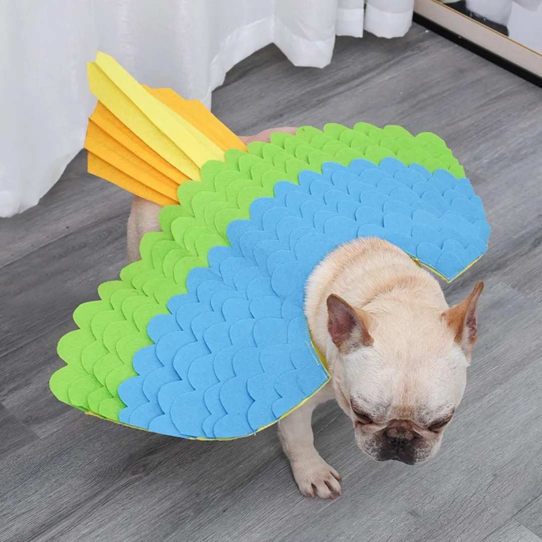 القط الكلب عباءة ملونة مجنحة الشم الوسادة ورأى الحيوانات الأليفة تحويل فستان هالوين عيد الفصح شم الديكور ثنائي الغرض الملابس