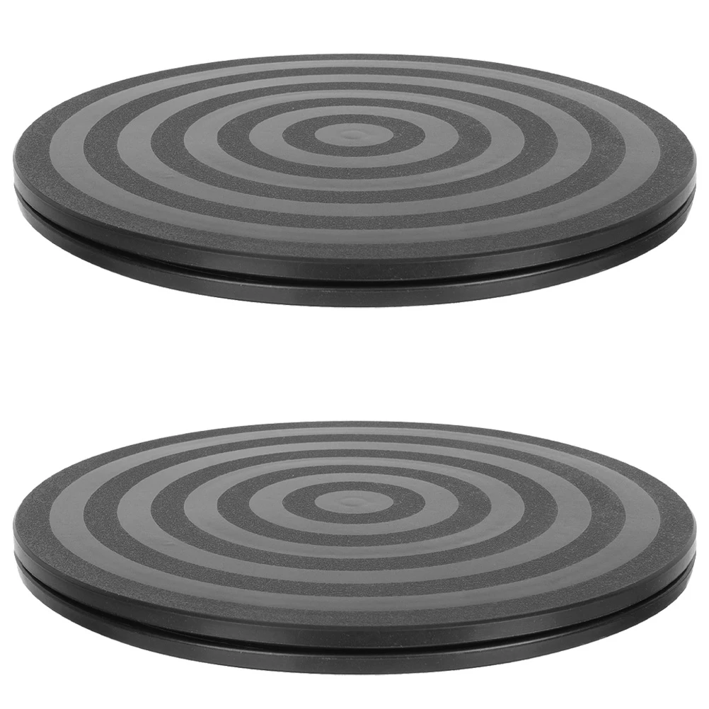 

2pcs Pottery Wheel Turntable Clay Rotating Swivel Base Heavy Duty 360Degree Stand for Succulents Cake Decorating