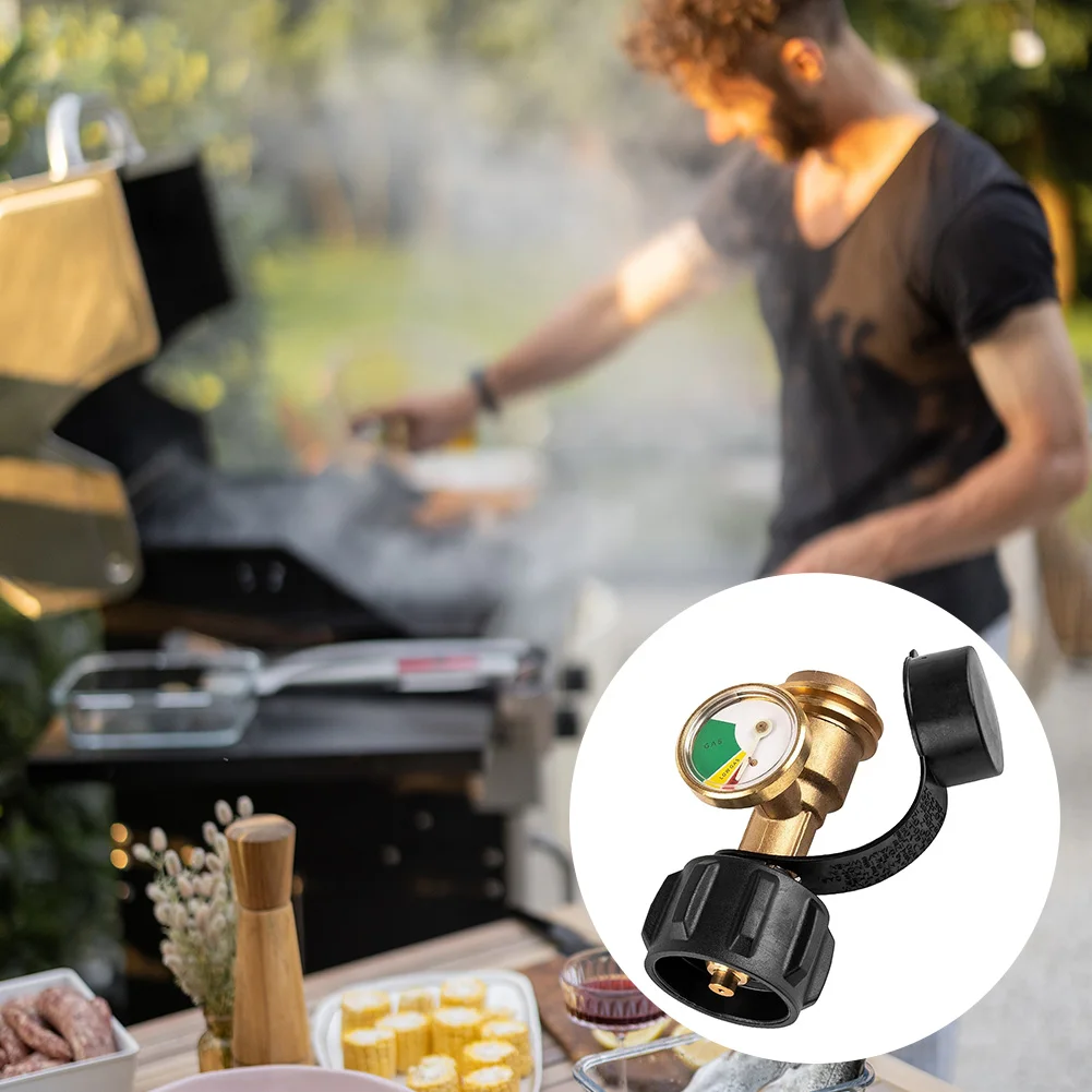 เกจวัดระดับถังโพรเพน เกจวัดโพรเพนอเนกประสงค์ อะแดปเตอร์เกจวัดโพรเพน เกจวัดแก๊สโพรเพนทองเหลืองสำหรับเครื่องทำความร้อนรถบ้าน