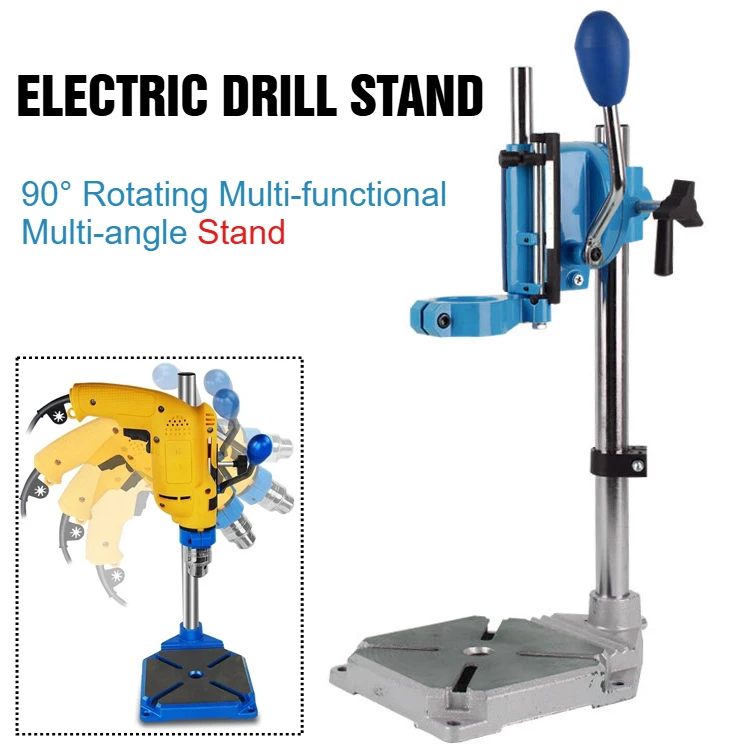 

Multi-function Electric Drill Stand Bench Drill Holder Portable Drill Accessories Tools for Drilling Perpendicular &Angled Holes