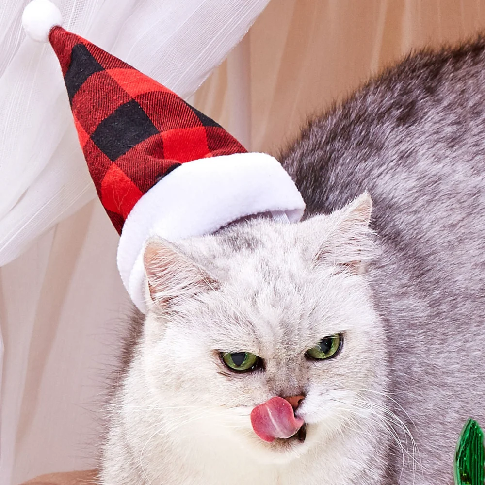 Mini Christmas Hat for Pet, Santa Claus Hat, Dog, Cat Xmas Lollipop Hat, Wedding Gift, Christmas Tree Ornament Decor, 30Pcs