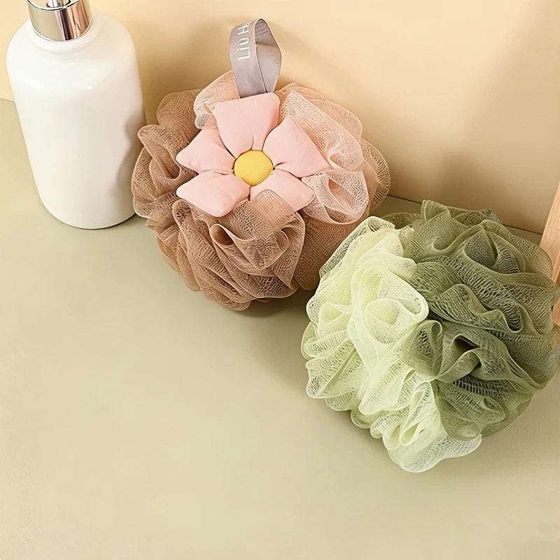 High End Bath Ball, Soft Double Split Flower Bath Ball