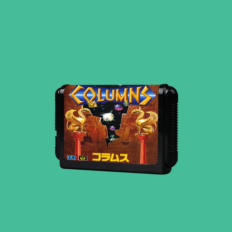 Cartucho de juego Retro Columns de 16 bits, versión JAP para consolas de videojuegos Sega Megadrive