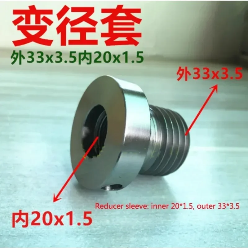 Wood Lathe Chuck Converts Turning Tools Lathe Headstock Spindle Adapter Outside 33x3.5 Inside 20x1.5 Diameter Adapter