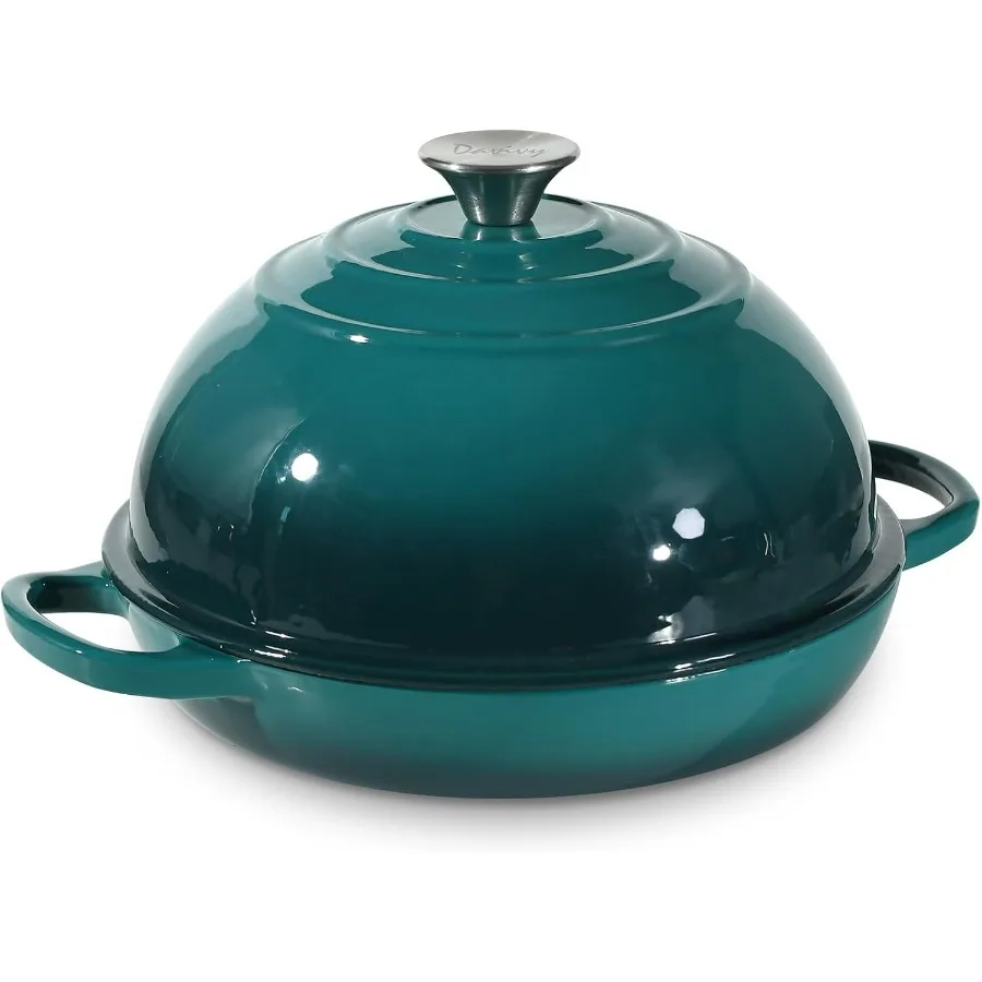 

5.5QT Enamel Cast Iron Dutch Oven for Sourdough Bread Baking with Lid 10 Round Bread Cloche Ideal for Home Bakers Perfect for A