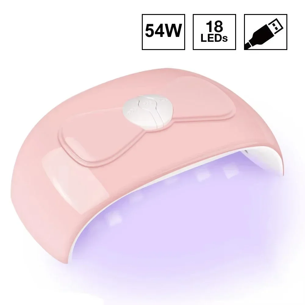 Lampe à ongles LED UV enfichable, lampe à durcissement rapide pour gel, fournitures pour salon à domicile, 54W