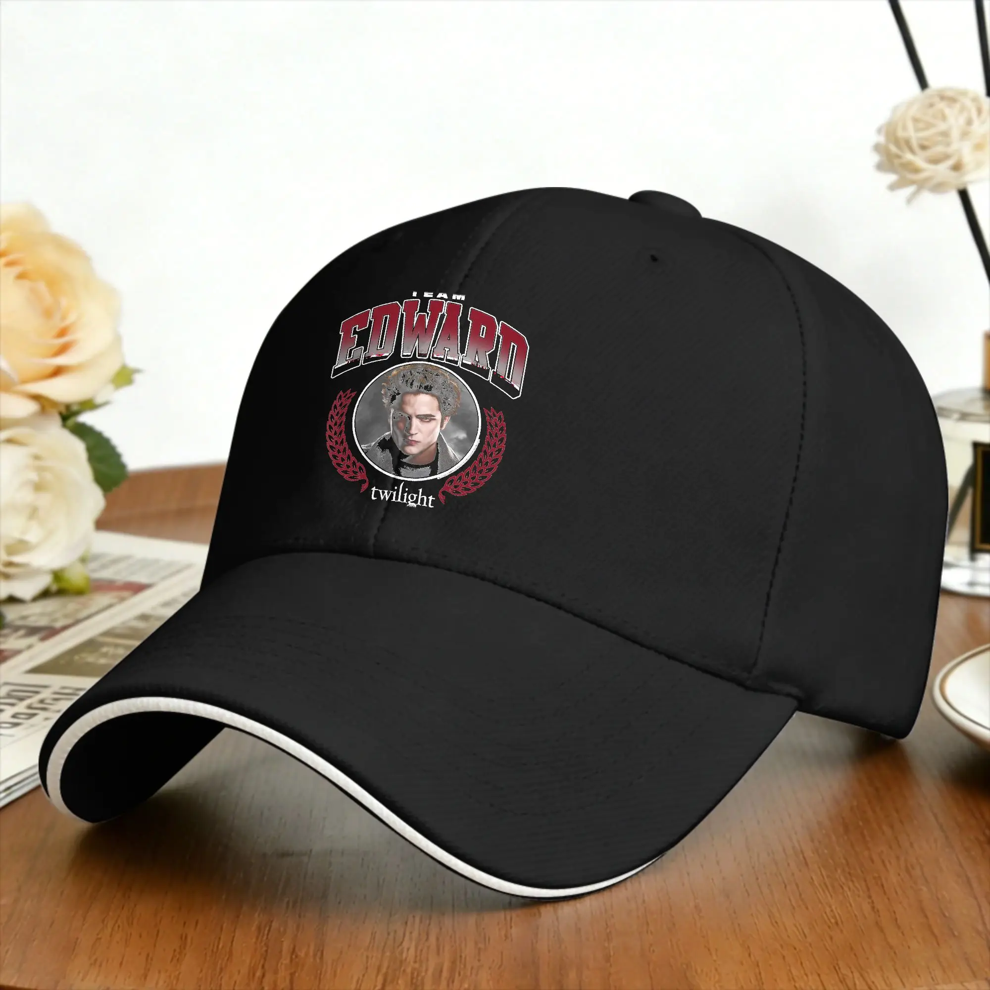 Casual Baseball Cap Twilight Team Edward Portrait  Kpop Rock Hip Hop Hats For Unisex Sun-Proof Classic Baseball Caps