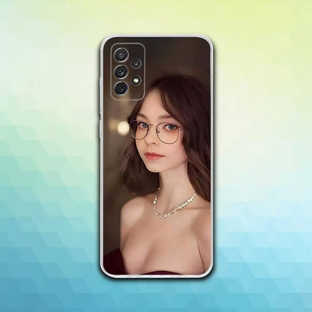 حافظة هاتف لهاتف سامسونج S30,23,21,22,20, FE lite,S10,9,8,7 PIus Note20ultra Soft E-Emma Actor M-Myers شفافة