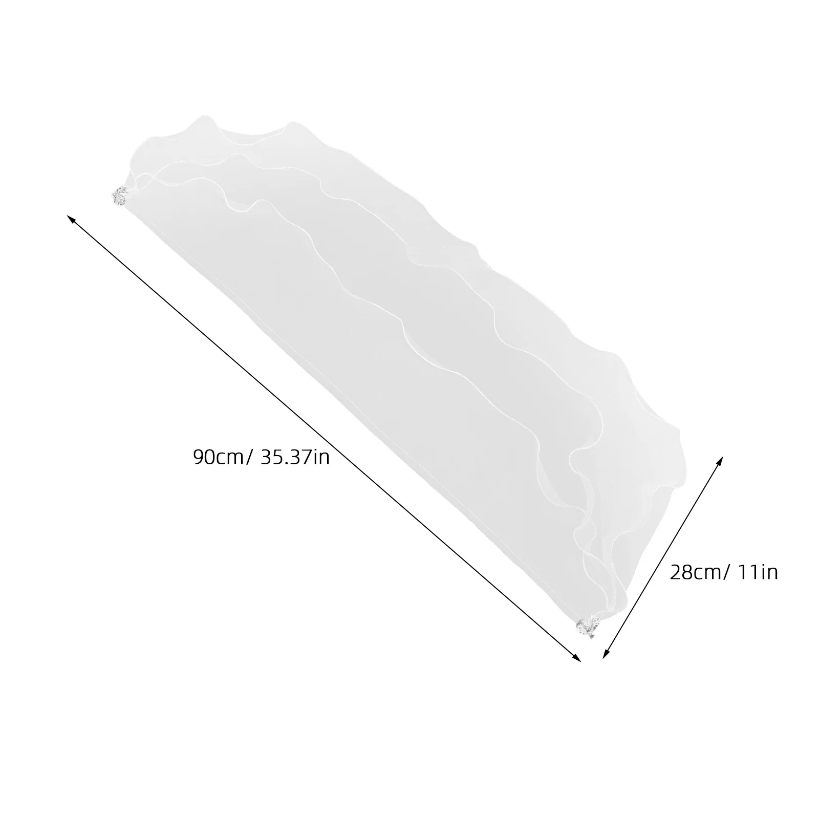 Bruids Chiffon Sjaal Drielaags Bubble Gaas Zacht Rimpelbestendig Bruiloft Stola Strik Rand Decoratieve Wrap Voor