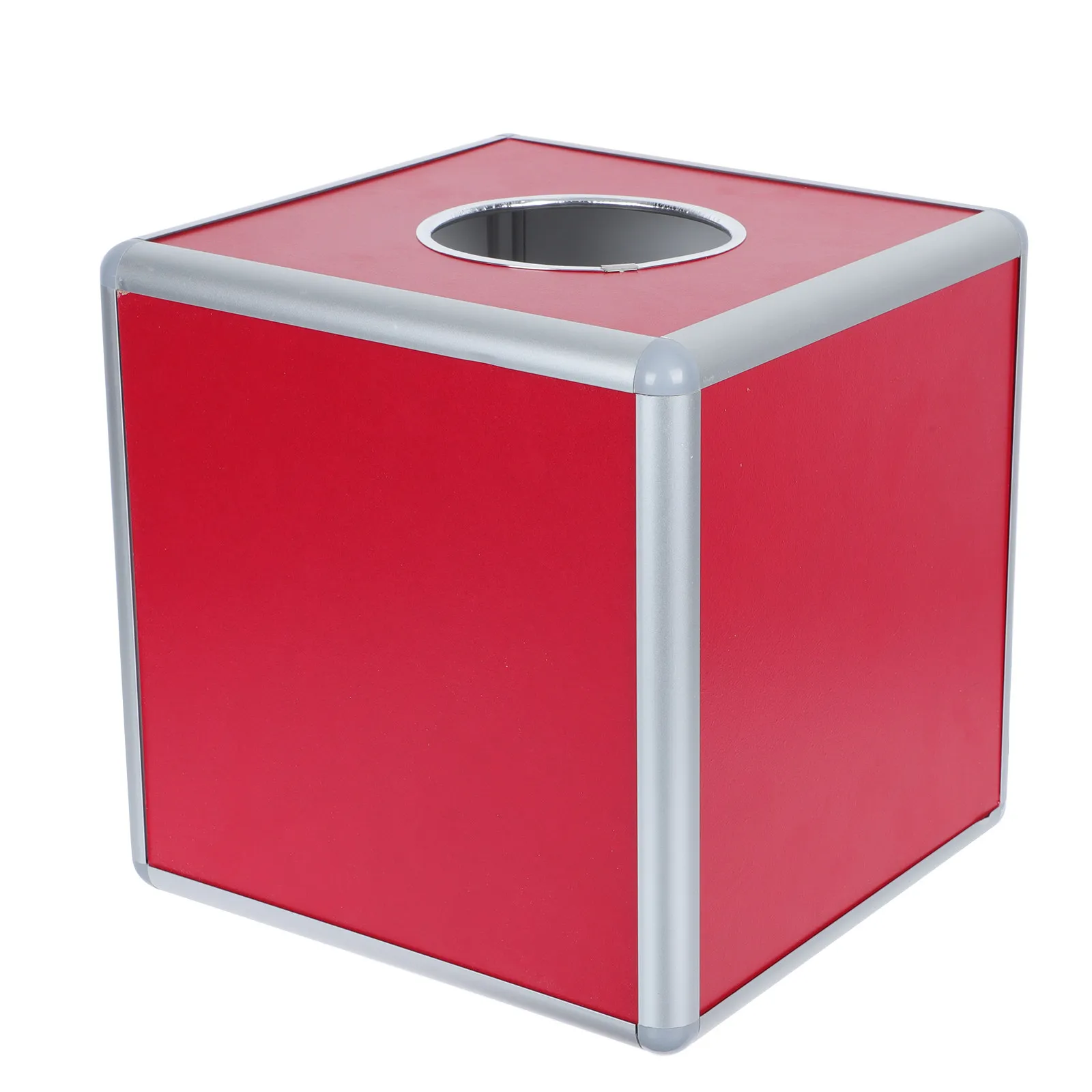 1Pcs Lottery Box Aluminum Alloy Draw Box Invisible Design Raffle Storage Container Promotional Donation Holder