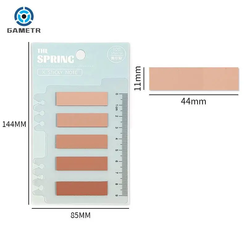 100 lembar warna transparan catatan Memo Pad merekat sendiri Label catatan bookmark Notepad sekolah kantor perlengkapan alat tulis