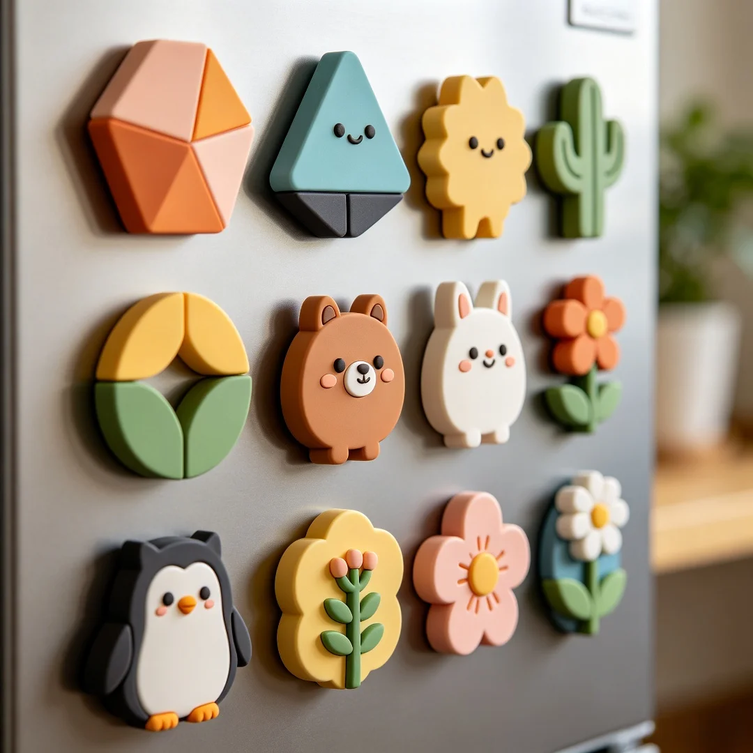 Custom Fridge Magnets Adhesive To Metal Surfaces Leaves Personalized Scenery For Custom Logo Metal Fridge Magnets Factory Price