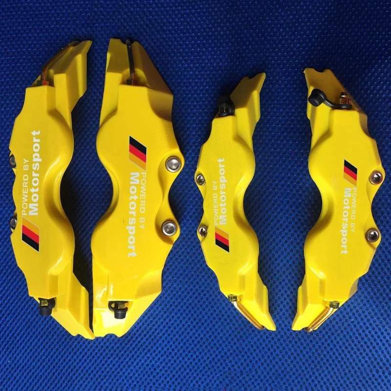 4 Or 2Pcs ABS Plastic Disc Brake Caliper Cover With Power Motor Sport Sticker Logo For Front Rear Car Styling