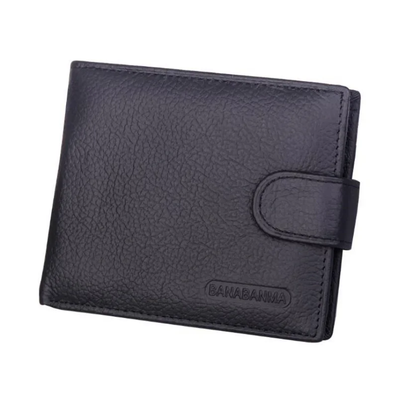 

New Men's wallet made of genuine leather wallet Short Hasp carteira masculina Purse 2024 luxury male Cow leather Wallets