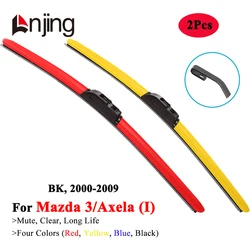 LNJING Colorful Wiper Blade For Mazda 3 Axela BK 2000 2001 2002 2003 2004 2005 2006 2007 2008 2009 Car Exterior Replacement Part