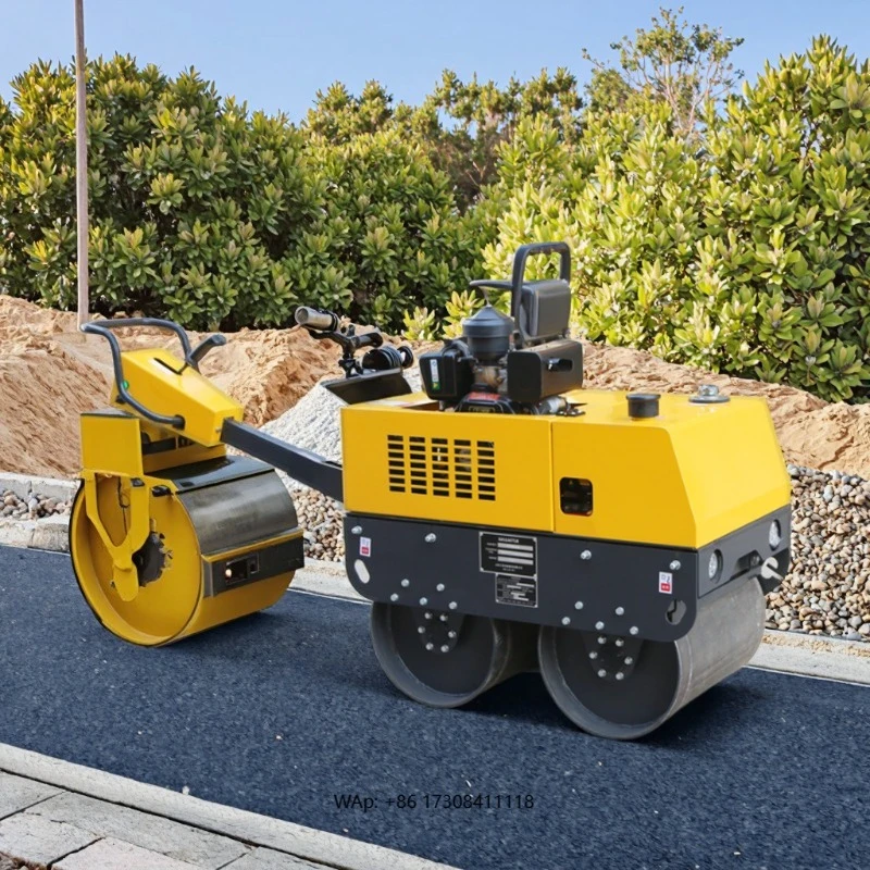 High Quality Micro Vibratory Road Roller 350kg Mini Double Drum Compactor for Road Construction